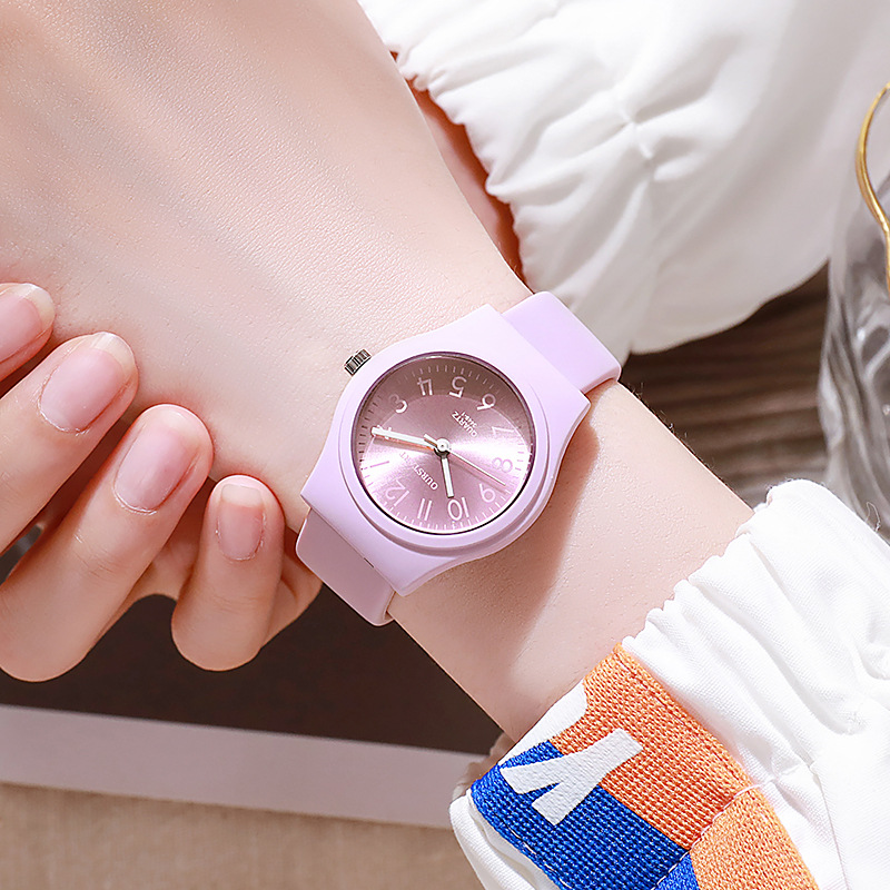 Factory Student Watch Women Digital Candy Color Fashion Casual Silicone Quartz Ladies Watch Wholesale Children Watch