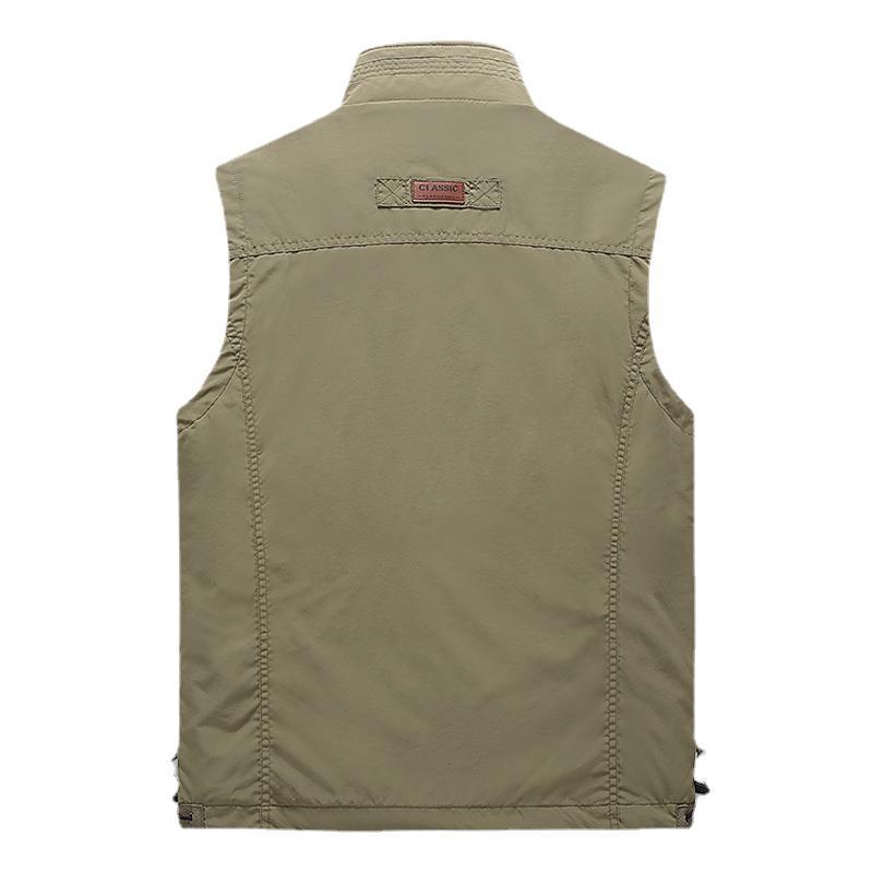 Spring and Autumn New Vest Men's Outdoor Casual Young and Middle-aged Photography Fishing Waistcoat Vest Vest Men's Sports Jacket