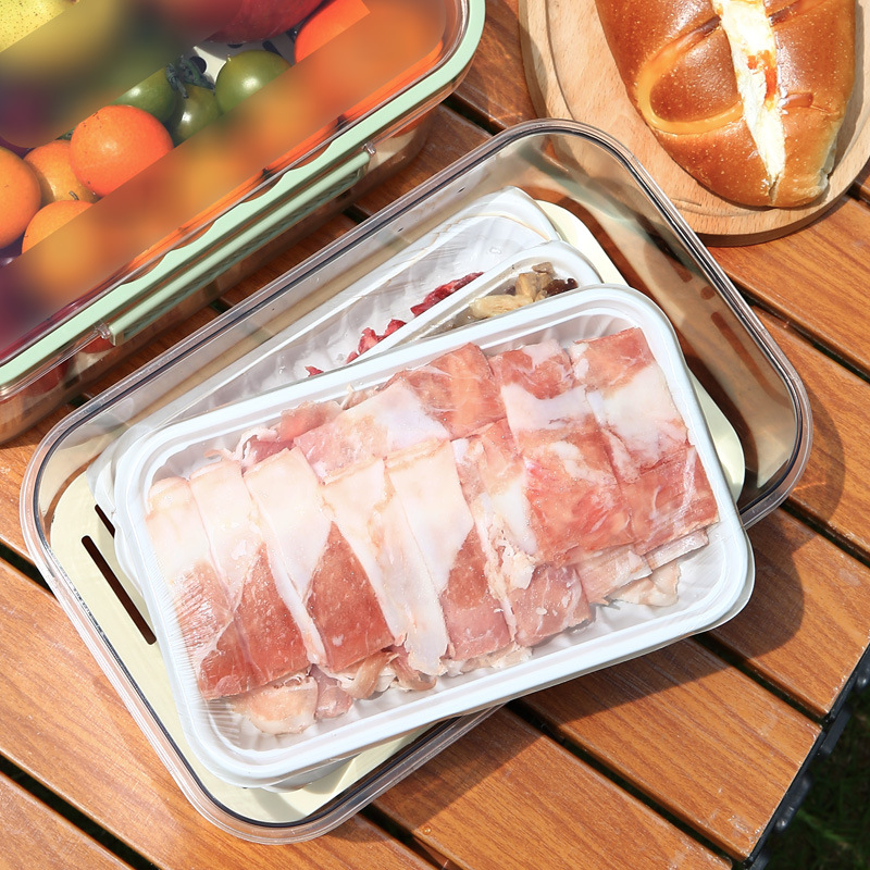 Portable Fresh-keeping Box Outdoor Camping picnic Box Outgoing Food Storage Box Portable Mobile Refrigerator Fruit Lunch Box