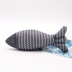 Corrugated fish button Gray