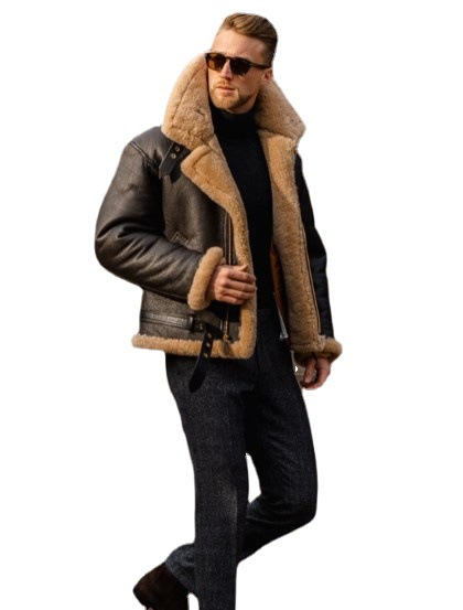 In stock wholesale 2021 foreign trade new fur one men's coat thickened fur faux fur jacket stand alone