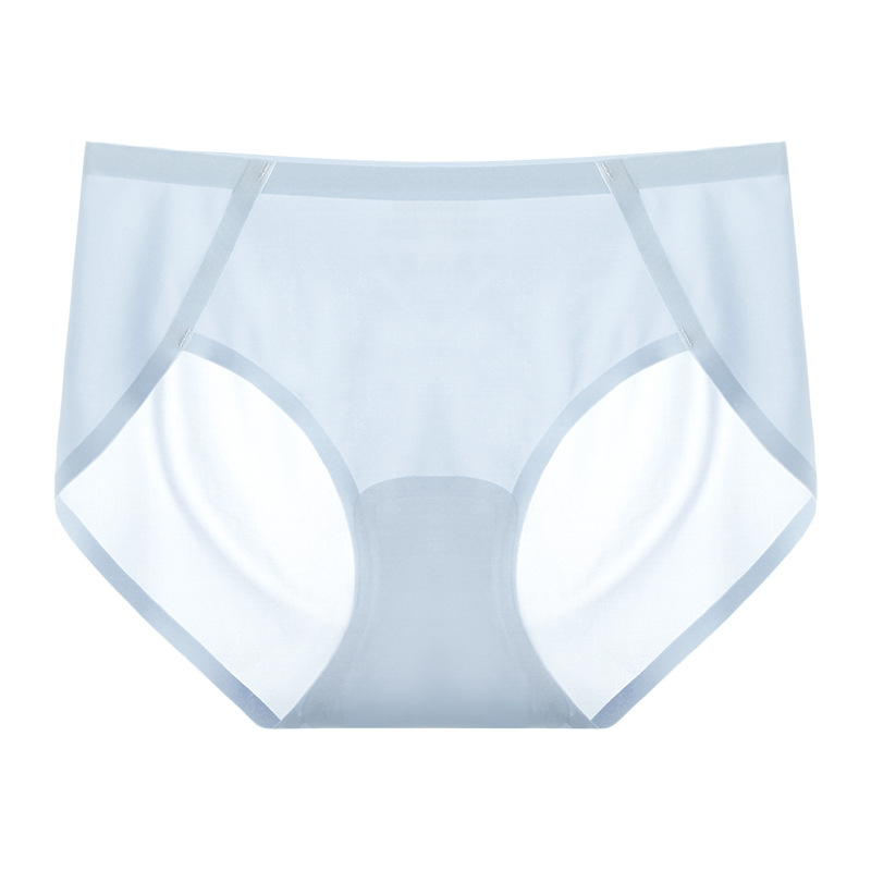 Ultra-thin Seamless Underwear Women's Ice Silk Antibacterial Mulberry Silk Crotch Briefs Women's Sports Shorts Women's Underpants Summer