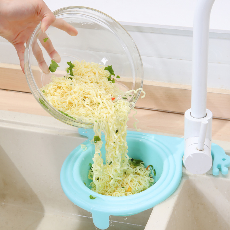 Cross-border Small Snail Draining Basket Saddle-type Sink Hanging Dry and Wet Separation Non-perforated Fruit and Vegetable Draining Basket Draining Basket