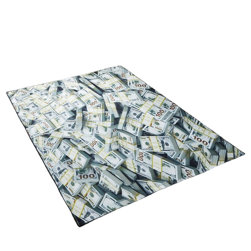 Factory direct cross-border trap visual carpet living room bedroom coffee table mat 3D geometric three-dimensional illusion