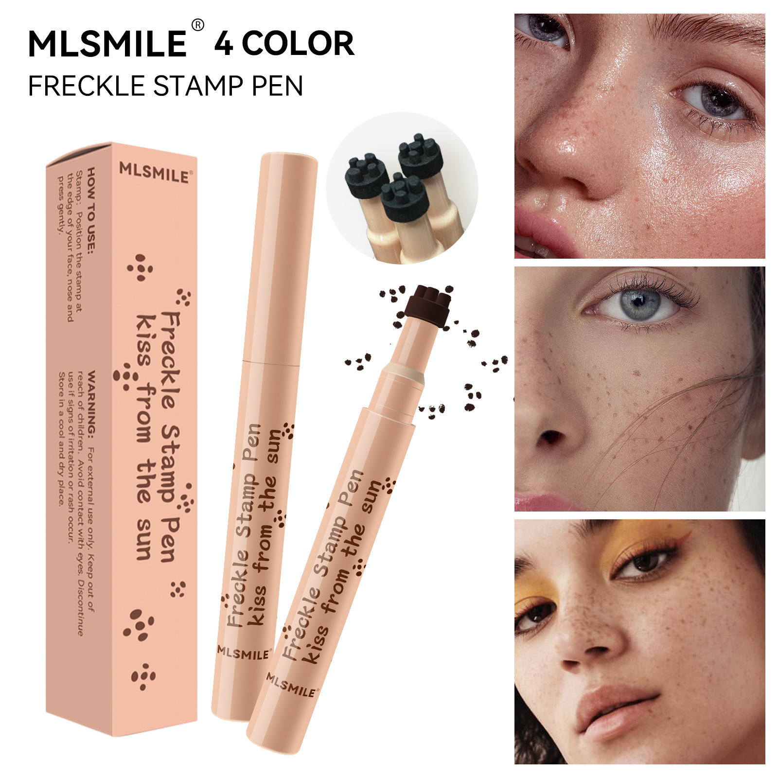 Cross-border special for simulation freckle pen natural color waterproof easy to color face makeup point spot pen freckle makeup point mole