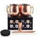 Stainless Steel 304 Moscow Mule Mug Creative Cocktail Mug Hammer Point Metal Copper Plated Bar Beer Cold Drink Mug