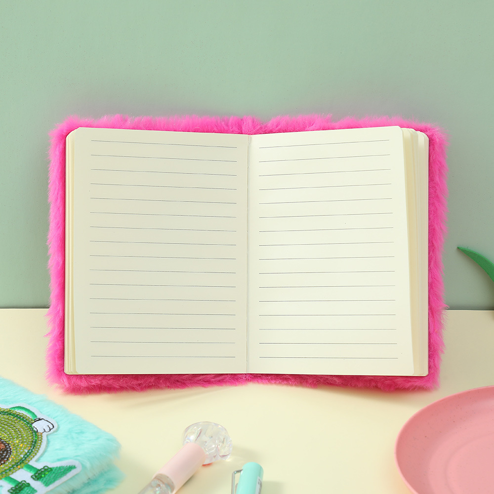 New cartoon plush notebook children's cute avocado expression diary girl's birthday gift Hand Book