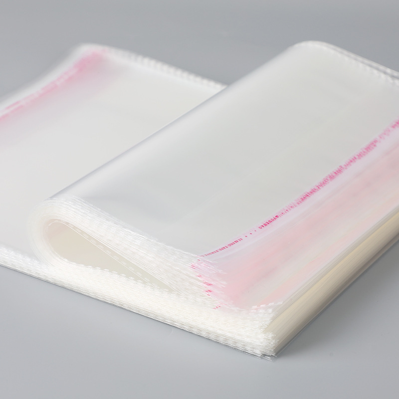 opp bag in stock self-adhesive bag opp bag transparent pe bag clothing accessories card head department store packaging bag