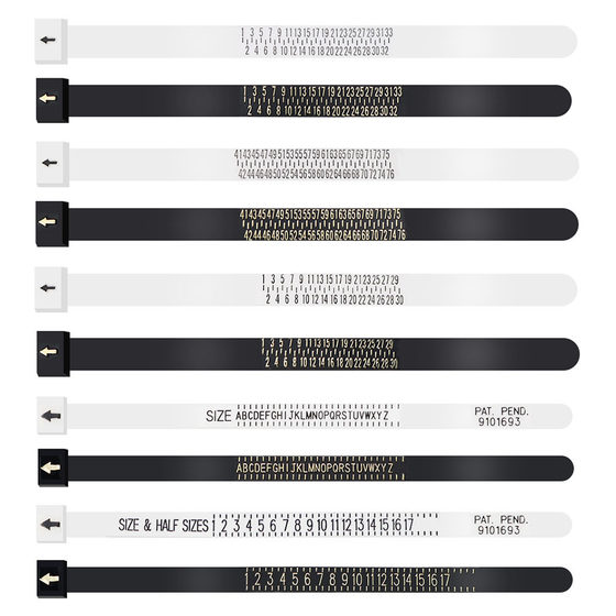 Ring measuring belt US, Hong Kong, Japan, Europe and England finger circumference measuring ruler ring soft ruler ring size screening foreign trade products