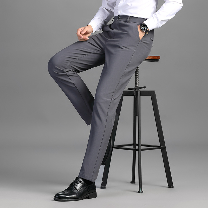 2022 Spring and Summer New Men's Wear Men's Pants Black Business Pants Men's Straight Slim-fit Suit Pants Pants Casual Pants Men's
