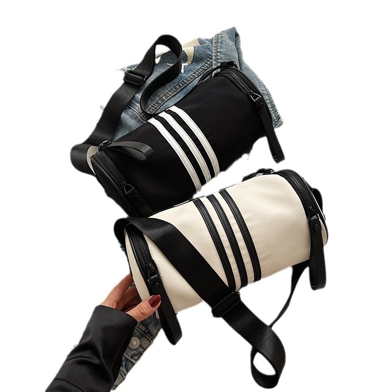 Popular Cylinder Bag 2024 New Casual Bag Women's Crossbody Bag Broadband Sports Nylon Bag Shoulder Bag