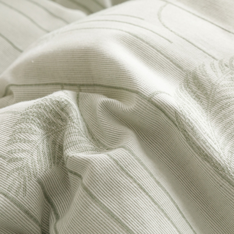 Light Luxury Style Pure Cotton Class A Jacquard Four-piece Set Pure Cotton Washed Cotton Three-piece Set Household Set Bed Sheet Quilt Cover Pillowcase