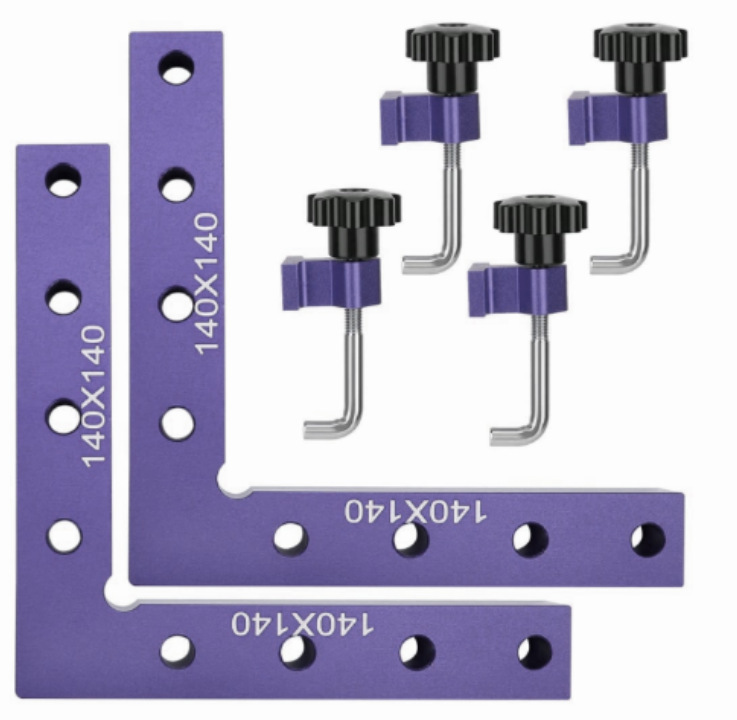 Woodworking right angle clamp plate fixing clamp 90 degree right angle positioning ruler aluminum alloy height ruler