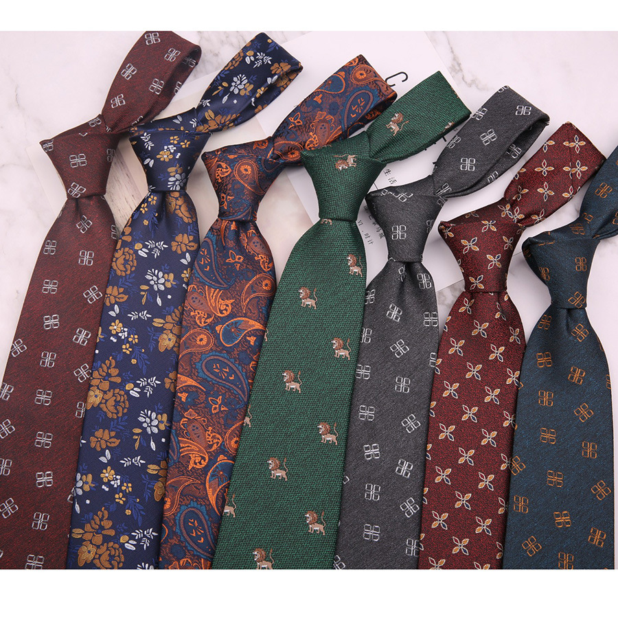 Tie Men's Dress Business Hands 8cm Red Tibetan Green Fashion New Flower Suit Shop Accessories Wedding Groom Photography