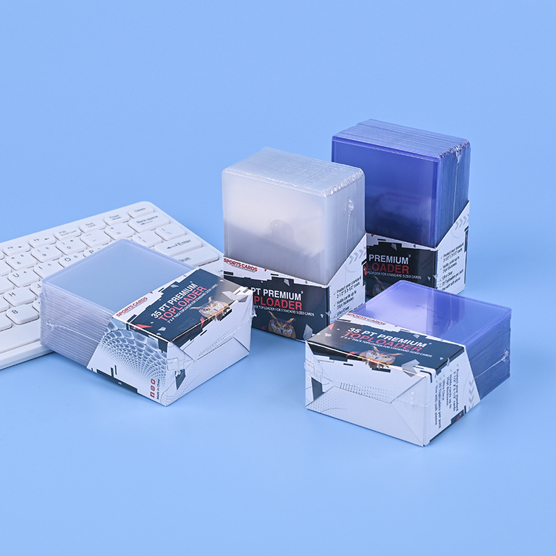 Wholesale 35PT game PVC card holder transparent film small card hard card holder Altman plastic carton packaging card holder