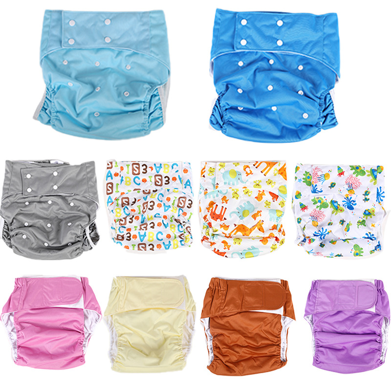 Washable Adult Diaper Pants Waterproof Leak-proof Bedridden Elderly Incontinence Diaper Velcro Breathable Four-season Diaper