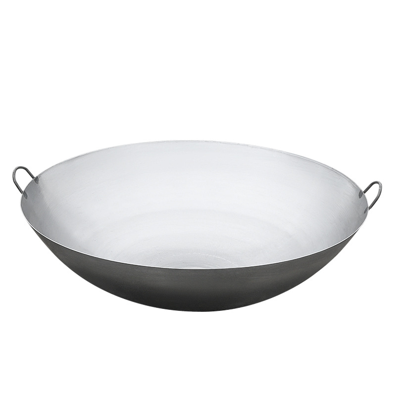 Rural Big Iron Pot Old-fashioned Wok Restaurant Chef Special Wok Thickened Commercial Binaural Non-coated Non-stick Pan