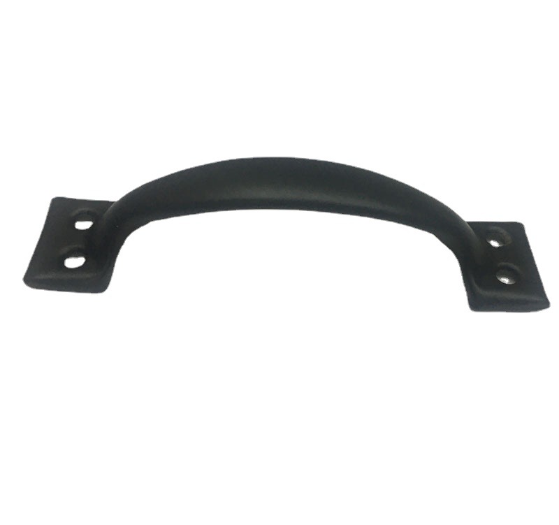 5-inch antique Bow Bridge-shaped old door handle iron handle painted black wooden door drawer medicine cabinet bar handle