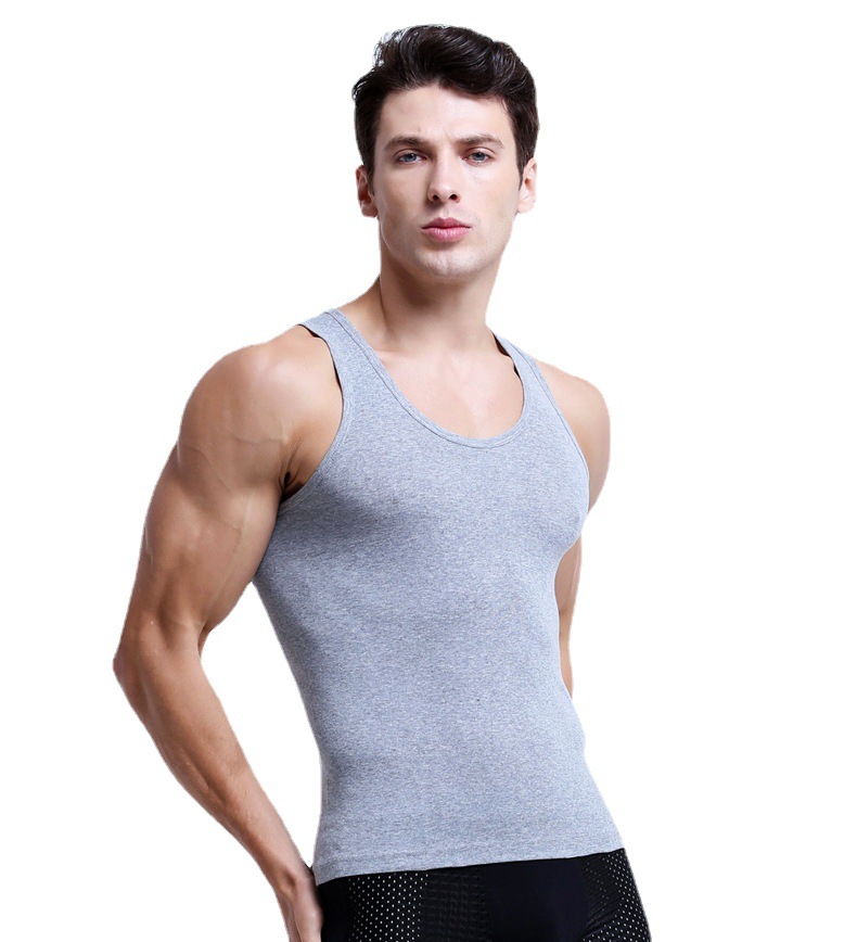 AliExpress Men's Vest Cotton Breathable Slim-fit Summer Youth Sports Fitness Hurdle Base Sweatshirt Vest for Men