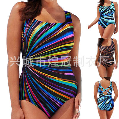 2023 Cross-border New Amazon AliExpress Explosions Swimsuit Women's Sexy One-piece Swimsuit Color Sports Bikini