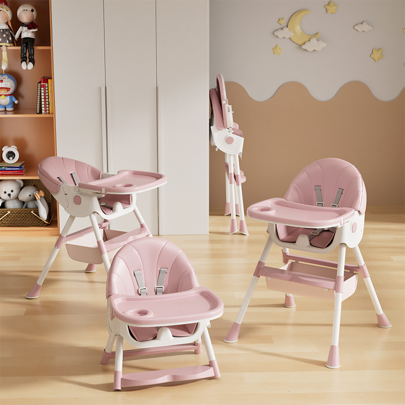 Baby Dining Chair Multi-functional Adjustable Children's Dining Chair Baby Dining Table and Chair Household Portable Plastic Chair