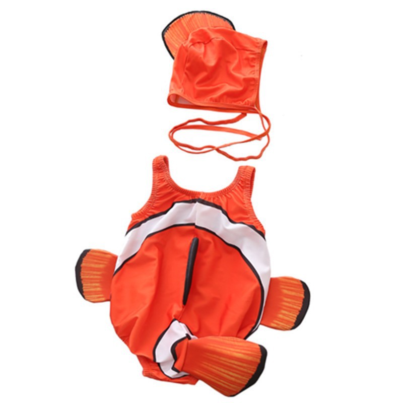 Children's Swimwear Boys and Girls One-piece Swimwear Baby Small and Medium-sized Children Baby Quick-drying Ugly Fish Swimwear Wholesale