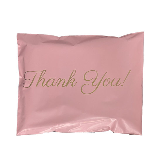 Golden thankyou Pink Express Bag Thickened Logistics Express Packaging Bag New Material Clothing Waterproof Packaging Bag