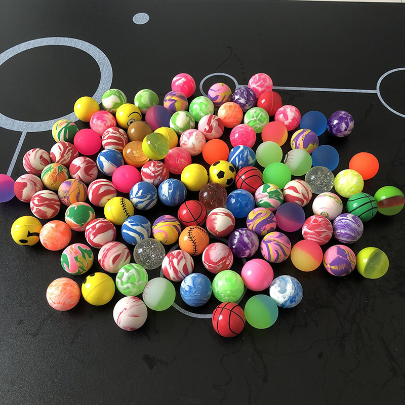 Elastic ball 32mm mixed solid rubber ball one yuan automatic sales egg twisting machine special jump ball factory wholesale