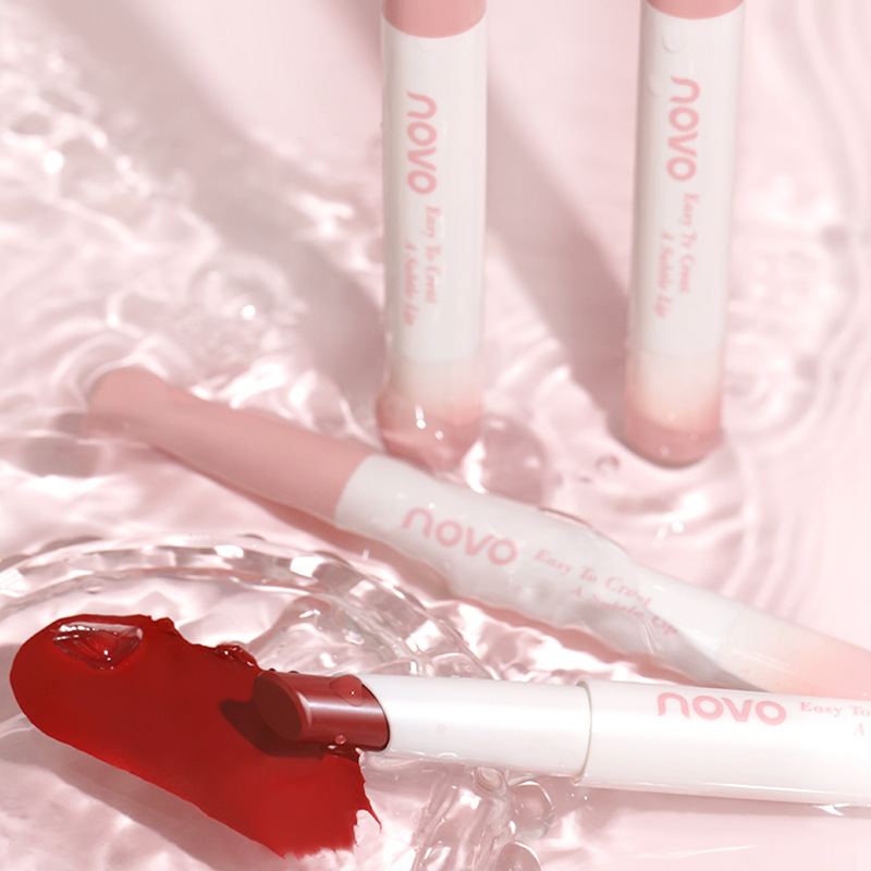 NOVO5989 charming color transparent moisturizing lipstick non-fading non-stick Cup student plain face white ins cheap lipstick