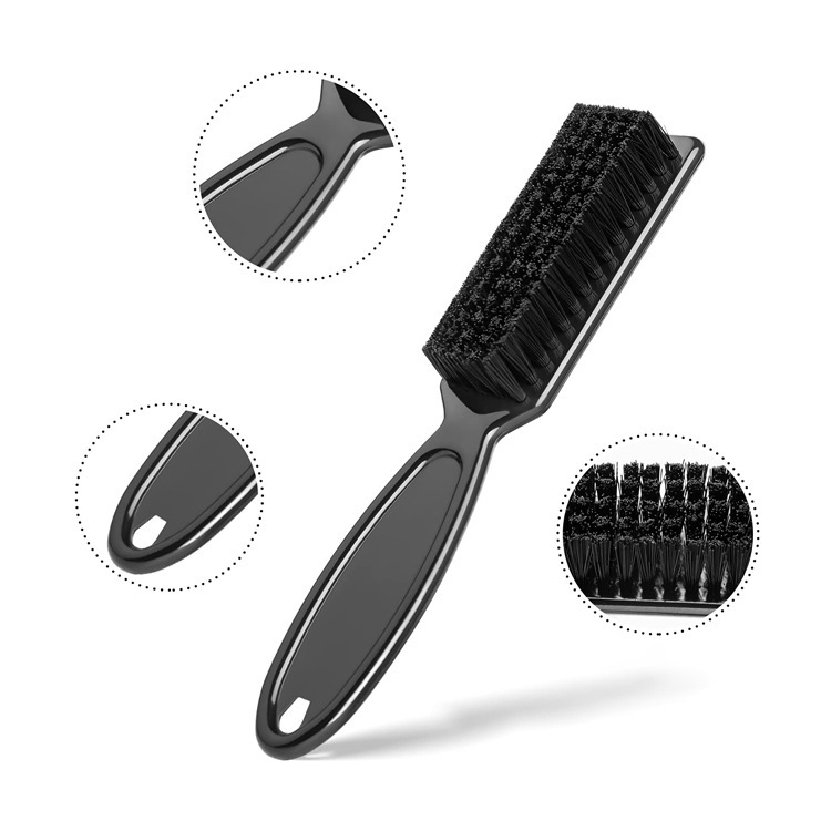 European and American Hot Sale Plastic Handle Men's Beard Brush Vintage Oil Head Brush Broken Hair Cleaning Brush YQ-090