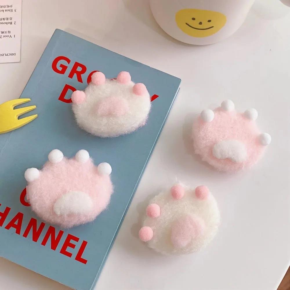 Plush cat claw cartoon bear paw handmade diy accessories scarf hat hairpin jewelry wool brooch material wholesale