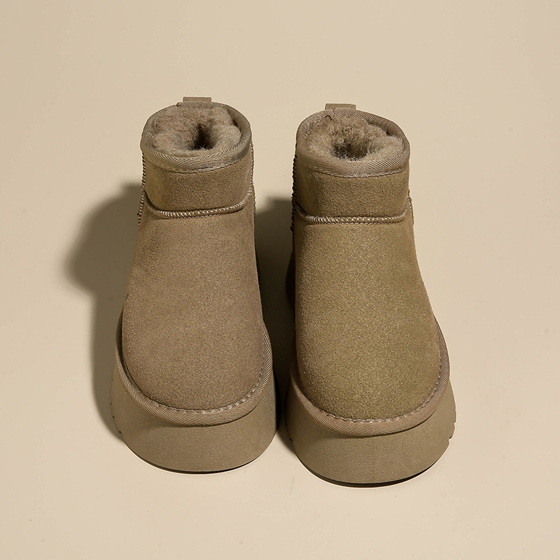 Snow Boots women's platform thick-soled outer wear 2023 Winter new fur integrated waterproof non-slip warm cotton shoes_voghion.com