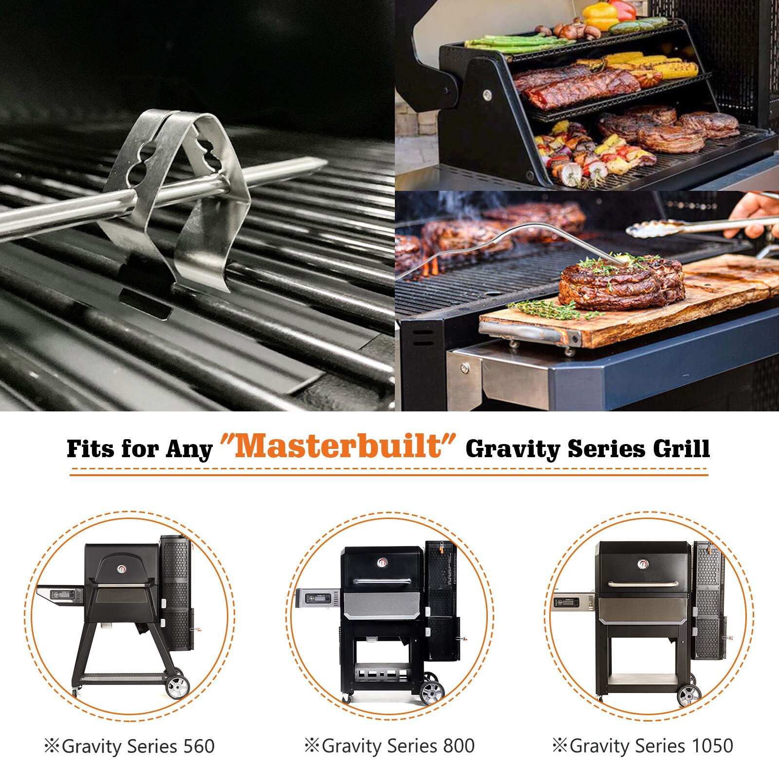 Masterbuilt meat probe suitable for electric smoke oven Gravity series 5.0*210 380 ℃