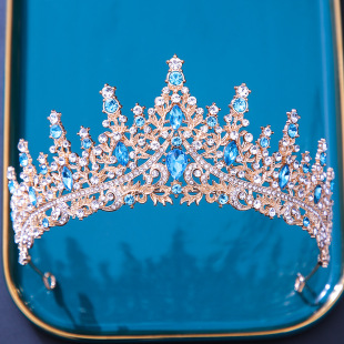 Bridal Crown New European-style headdress alloy with rhinestone crystal wedding dress accessories Amazon hair accessories