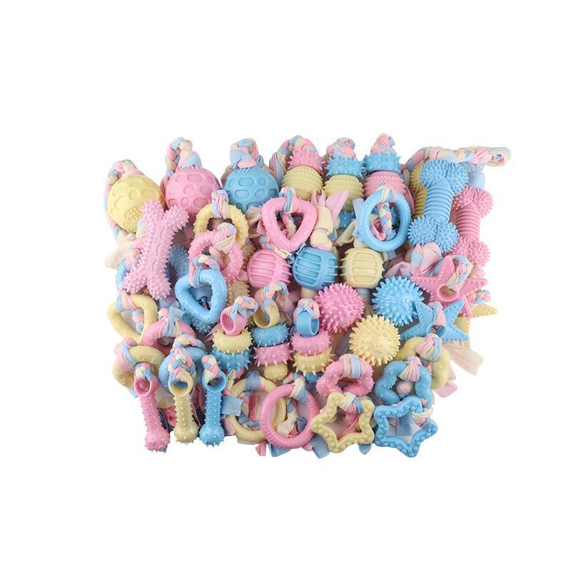 Dog Toy Ball Teething Stick TPR Material Teeth Cleaning Teddy Relieve Boredom Small Dog Puppy Dog Bone Stick Wholesale