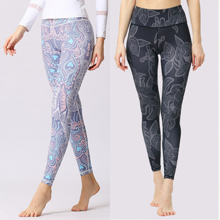 Europe and the United States new digital printing yoga pants women's outdoor fitness sports pants tight dance pants wholesale factory direct sales