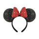 Sequin Black Bow Headband