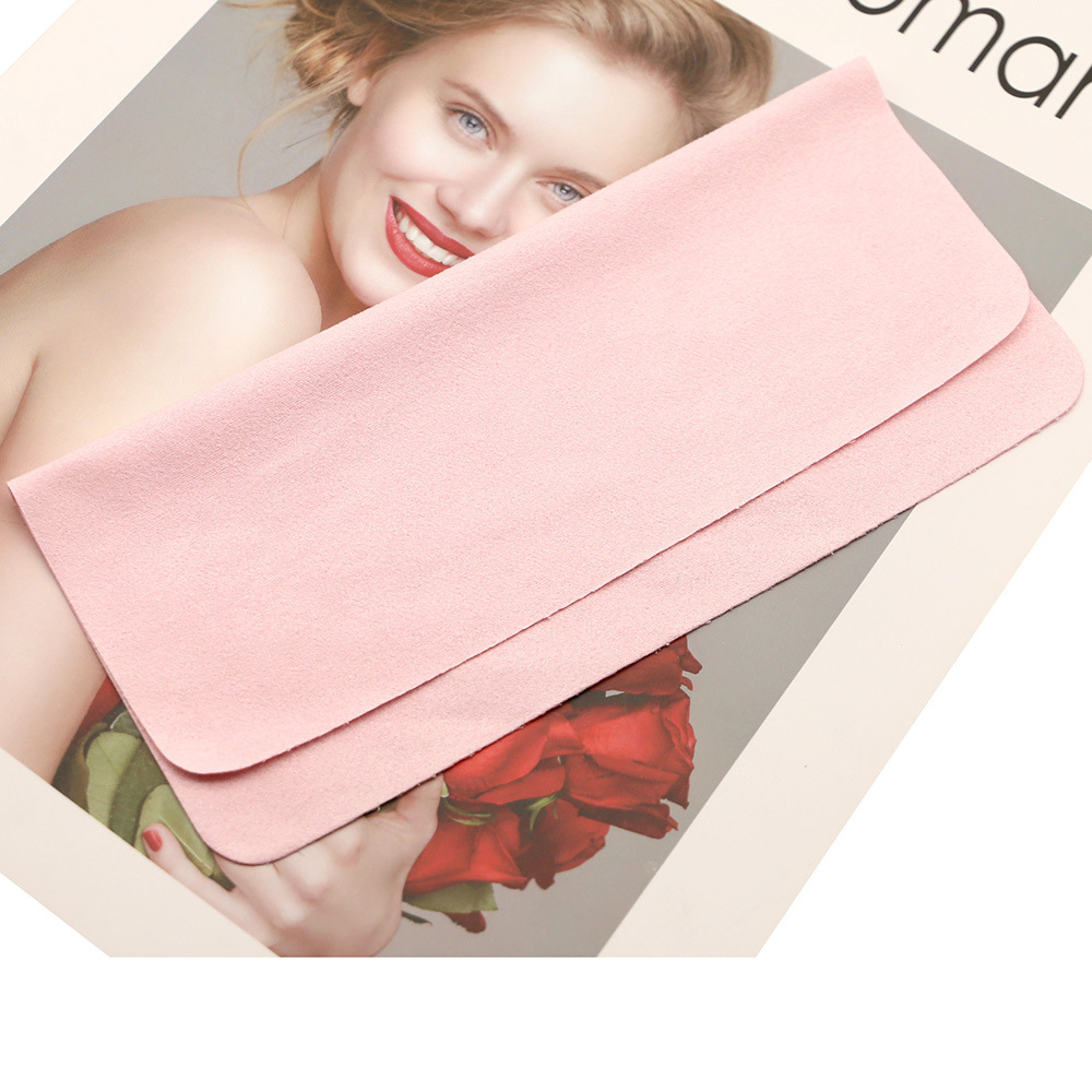 In stock wholesale microfiber glasses cloth solid color island silk mobile phone screen cleaning cloth suede lens cleaning cloth