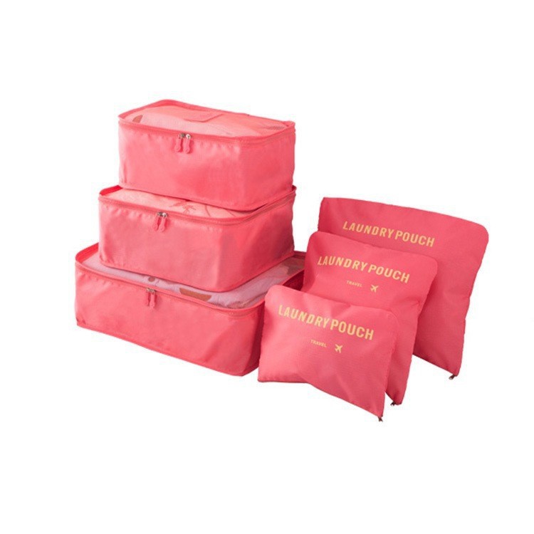 Travel storage six-piece luggage sorting finishing bag Oxford cloth clothing finishing storage 6-piece set Wholesale