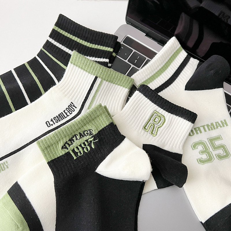 Socks men's socks spring and summer cotton deodorant short summer thin men's sports low-side socks wholesale