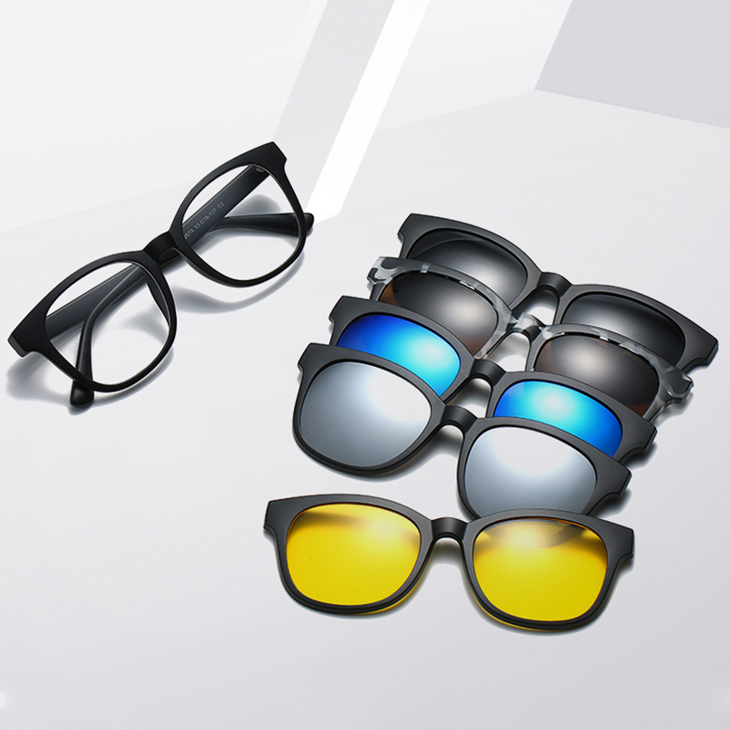 Magnetic suction frame sunglasses TR hanging frame glasses men's and women's interchangeable sunshade polarized glasses sunglasses wholesale