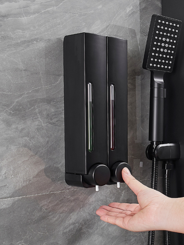 Nail-free wall-mounted hotel bathroom kitchen soap dispenser wall-mounted hand sanitizer Shower Gel Shampoo Press soap dispenser