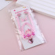Pink Peach heart Diamond 5-piece set [including clip]]