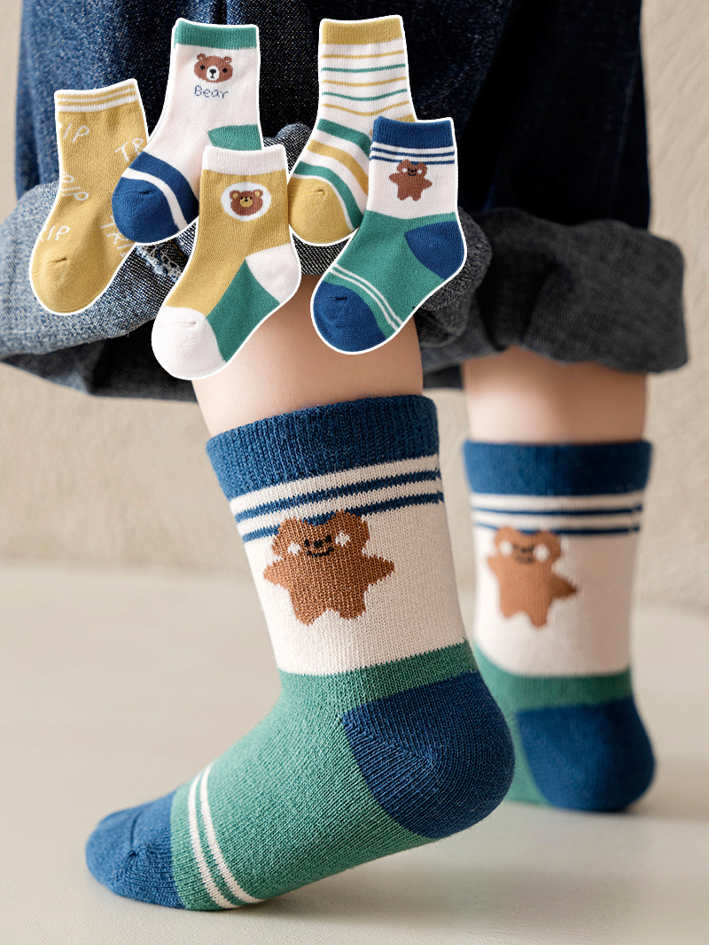 Autumn children's socks new class a children's autumn socks ins boys and girls baby cartoon children's socks baby autumn and winter