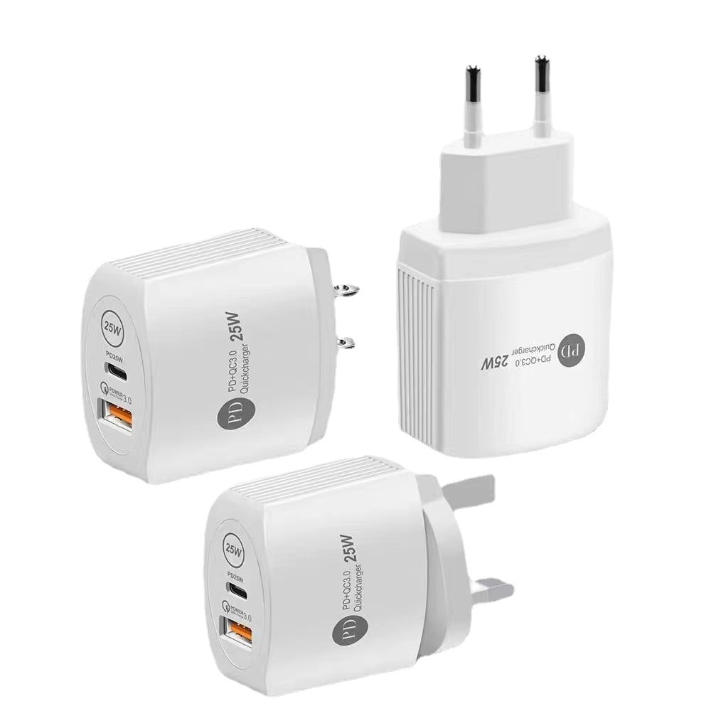 Wholesale PD25W + QC3.0 fast charging head for iphone13 Apple Android type-cQC3.0 dual port charging