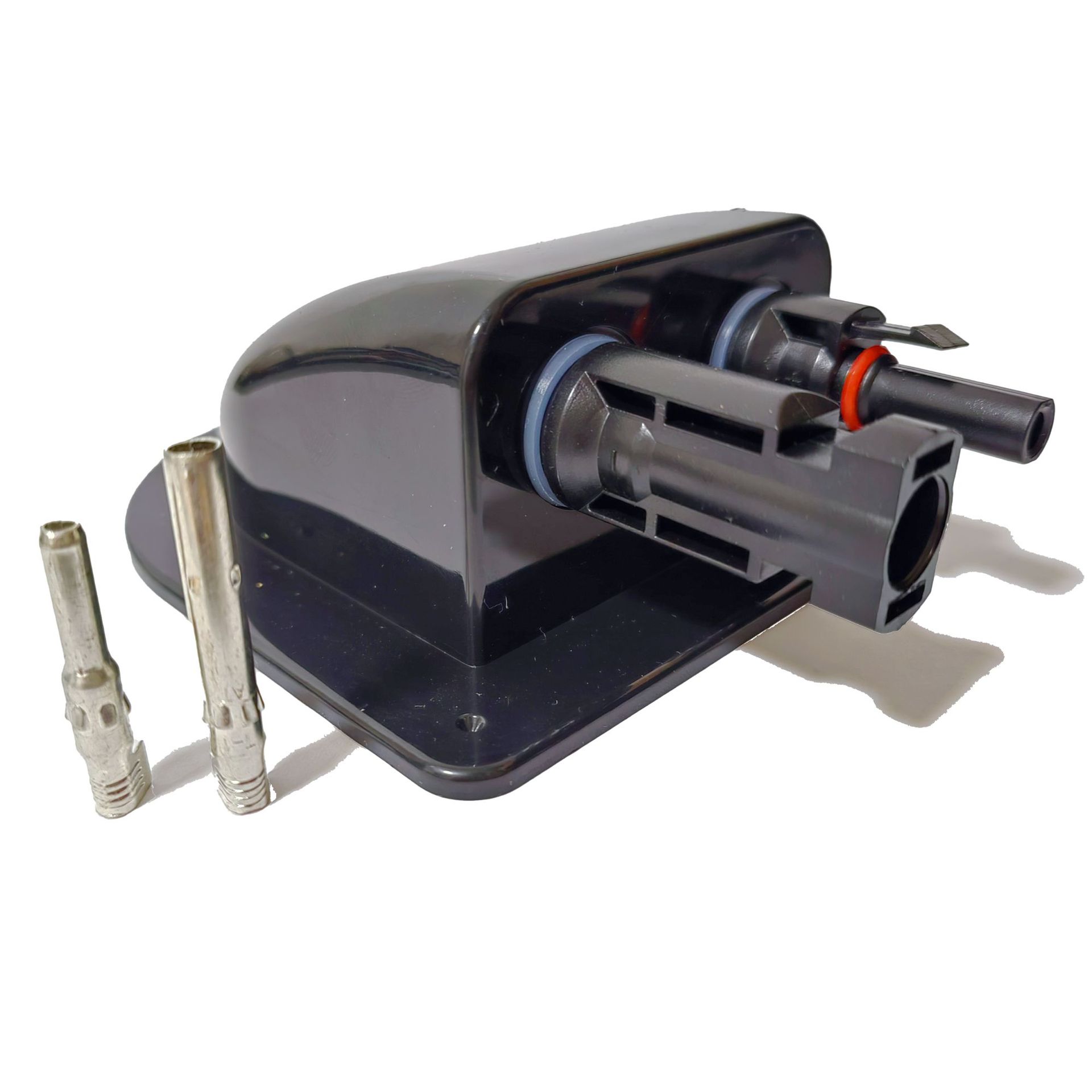 Photovoltaic connector waterproof box double hole ABS photovoltaic RV junction box RV roof waterproof junction box