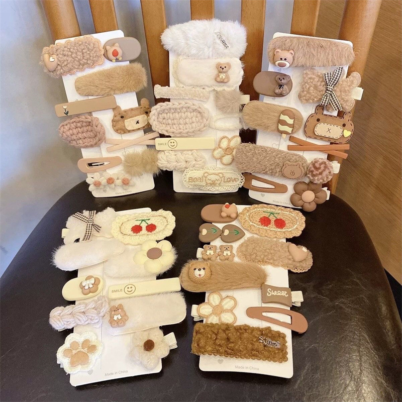 Autumn and Winter All-match Plush Hairpin Student Braided Hairpin Children's Clip Headwear Side Clip Bangs Clip Internet Celebrity Hairpin_voghion.com