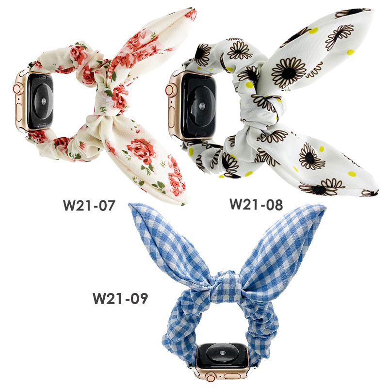 Amazon Explosive Bow Ear Hair Band Strap for Apple Elastic Strap iWatch Fatty Watch Strap