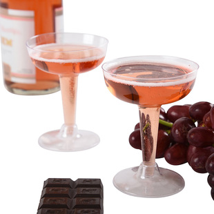 Disposable cocktail red wine glass mousse glass ice cream jelly pudding glass goblet plastic champagne glass