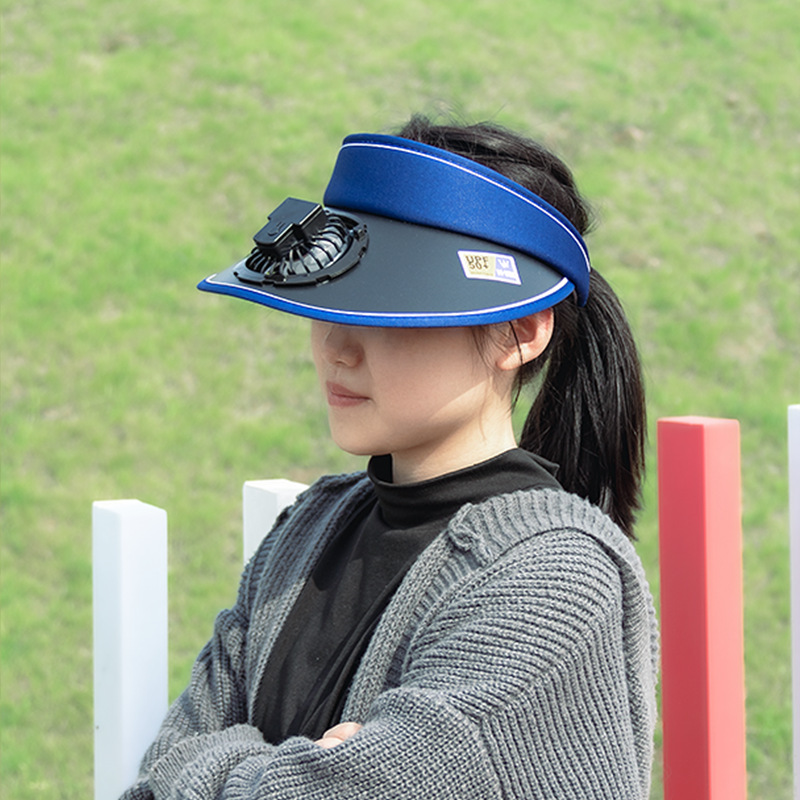 USB charging with fan cap female summer big brim sun protection hat UV protection empty top sun hat